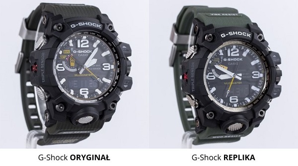 G-Shock GWG-1000-1A3ER oryginał i podróbka front