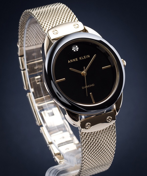 zegarek damski Anne Klein Diamond ak-3258bkgb