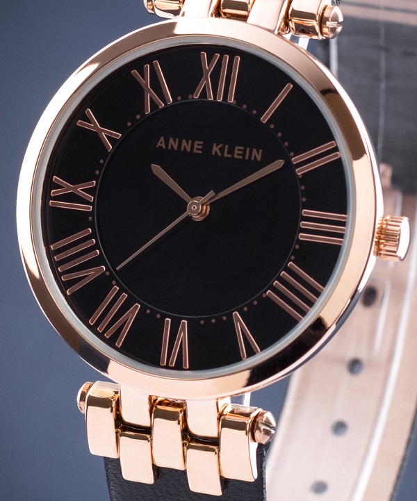 zegarek damski Anne Klein Gold-Tone ak-2618rgbk tarcza