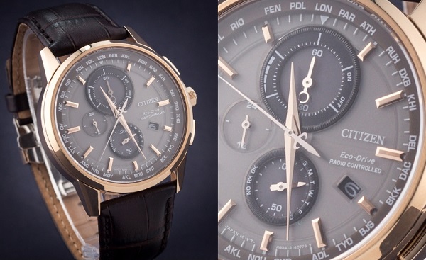 zegarek męski Citizen Eco-drive Radio Controlled AT8113-12H kolaż