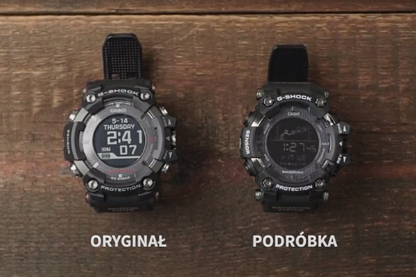 Oryginał vs podróbka zegarek męski G-Shock Rangeman GPR-B1000-1ER porównanie