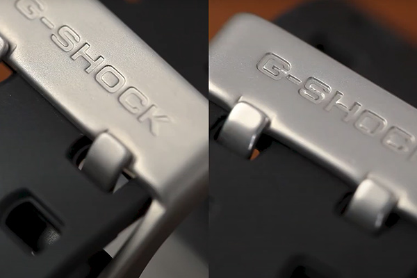 Oryginał vs podróbka zegarek męski G-Shock GA-110-1BER sprzączka