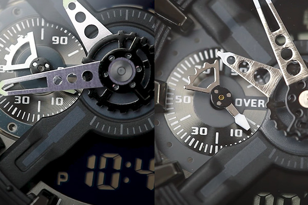 Oryginał vs podróbka zegarek męski G-Shock GA-110-1BER tarcza wyświetlacz wskazówki