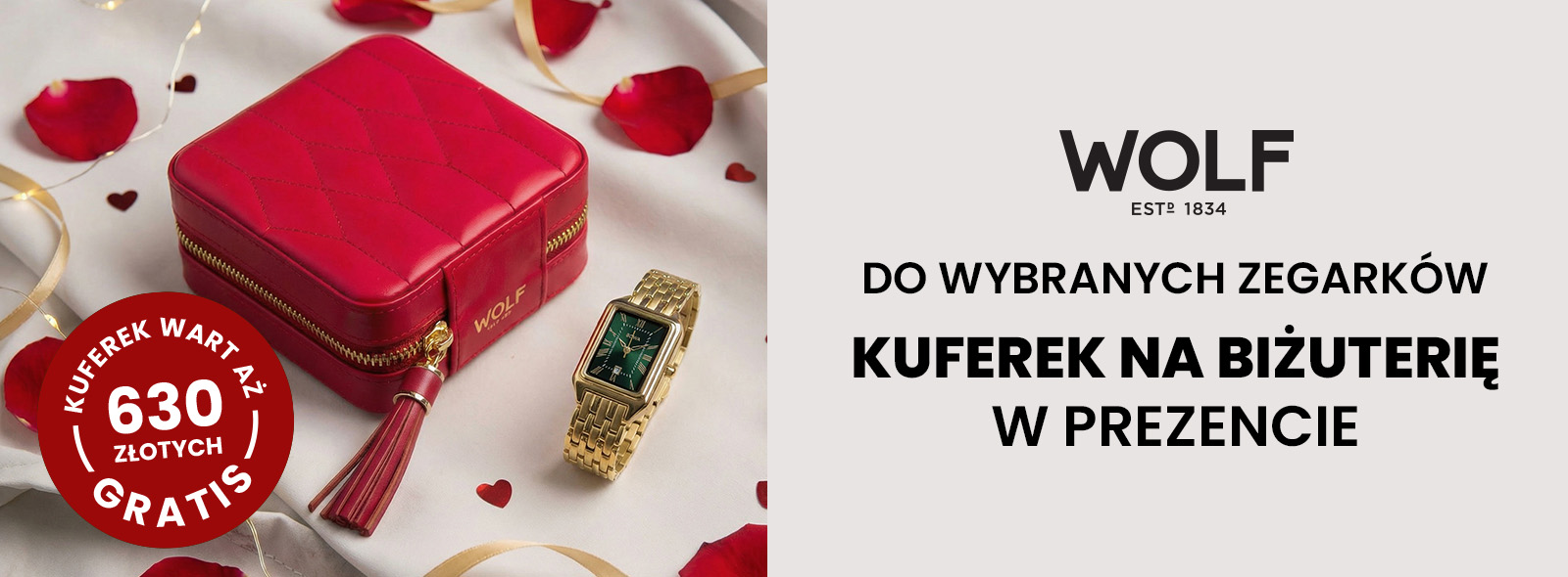 Do wybranych zegarków – luksusowe kuferek WOLF gratis!