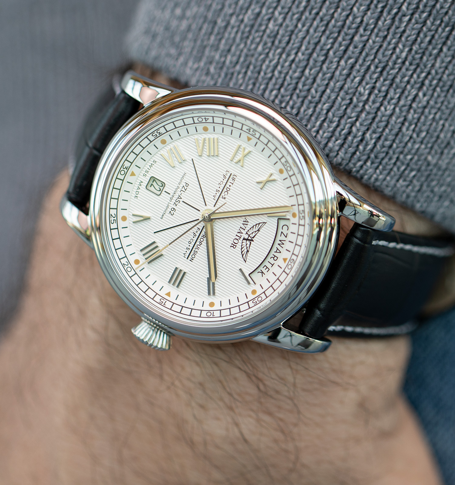 Zegarek męski Aviator Douglas Day-Date Polish Limited Edition