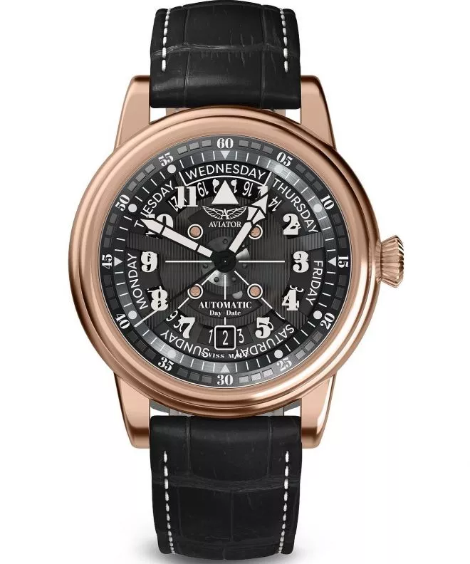 Zegarek męski Aviator Douglas Day-Date Meca 41 Outlet V.3.36.2.285.4-WYP250084