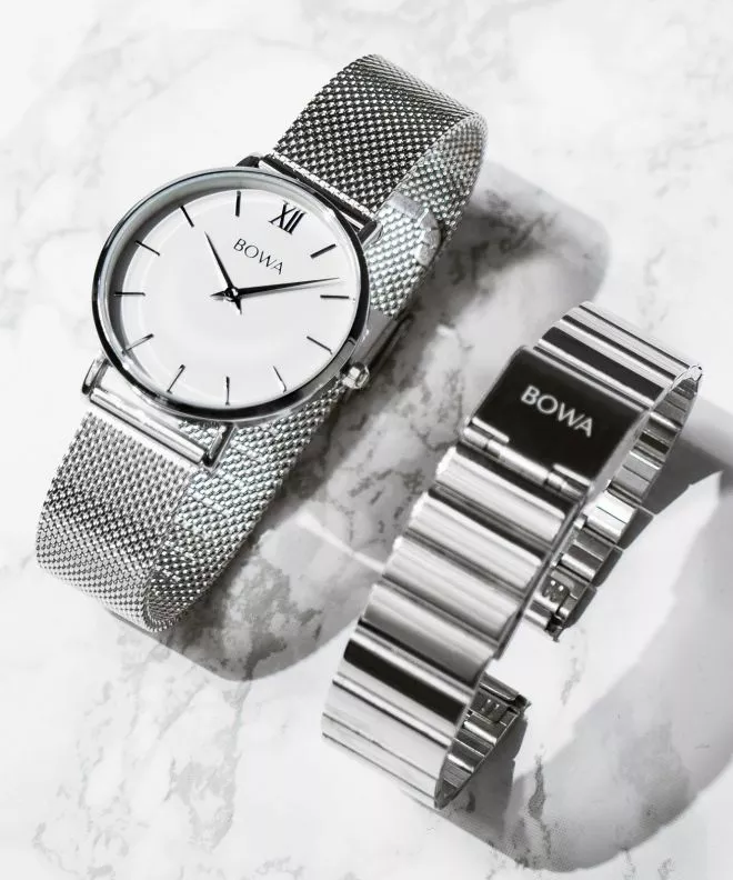 Zegarek damski BOWA London Silver Black-Tone 33 SET LO332-26-165M