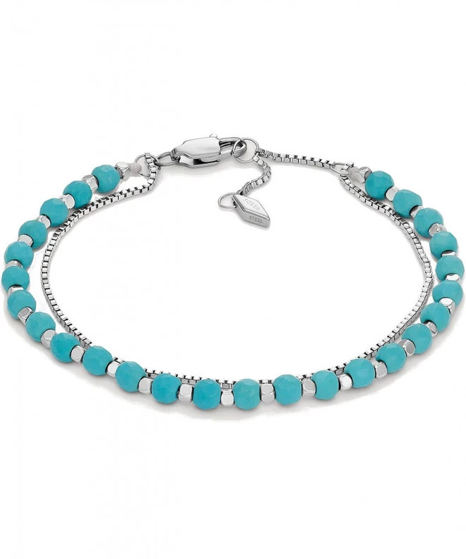 Bransoletka damska Fossil All Stacked Up Turquoise JF04445040