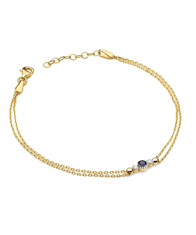 Bransoletka Bonore ze Złota próby 585 z szafirem 0,15 ct 173461