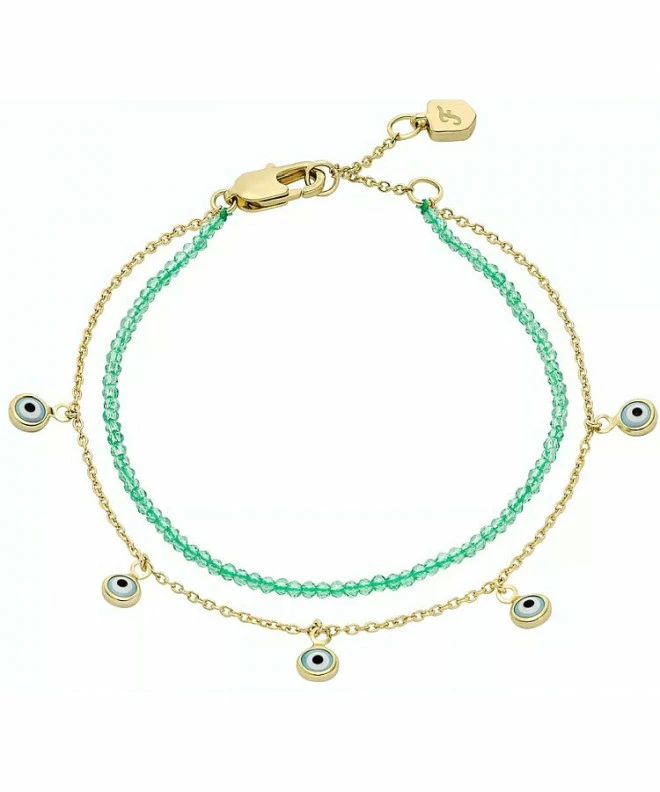 Bransoletka Fossil Sutton Evil Eye Brass Multi-Strand JA7284710