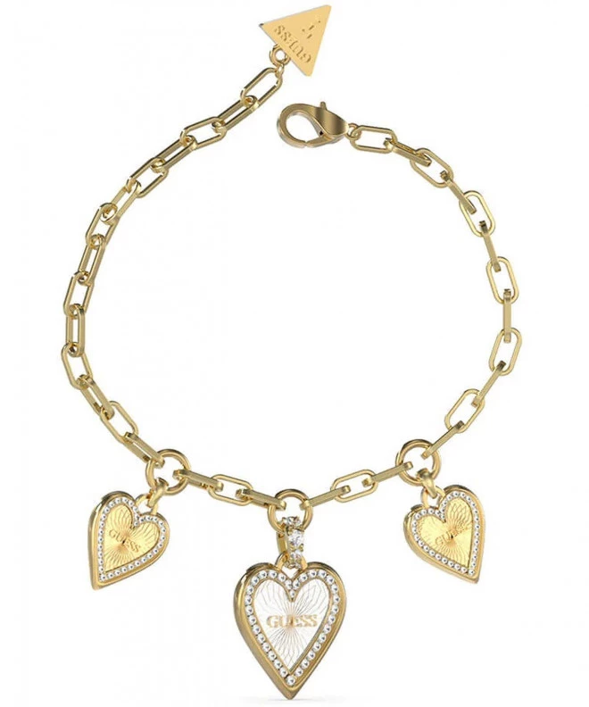 Bransoletka Guess Love Me Tender White Heart JUBB03235JWYGRHL