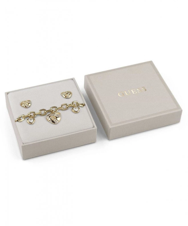 Bransoletka Guess Heart & Charm z kolczykami JUBS04691JWYGS