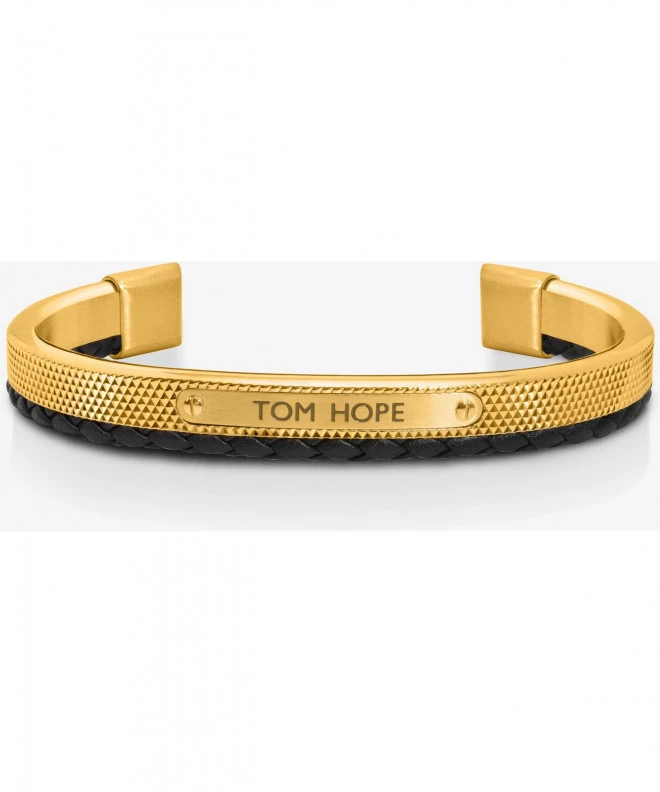 Bransoletka Tom Hope Hybrid Leather 24K Black L TM0283