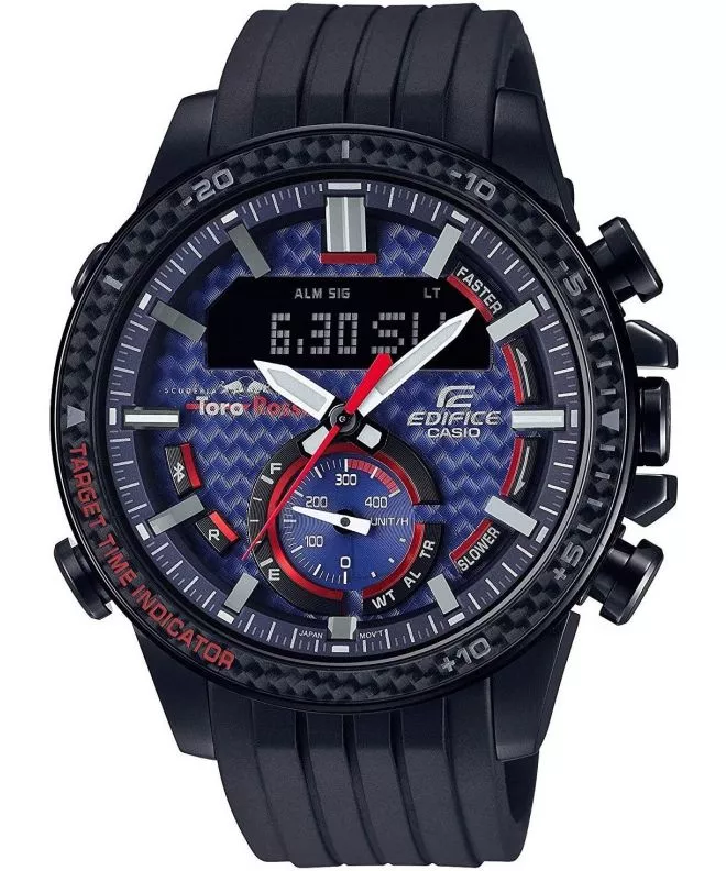Zegarek męski Edifice Scuderia Toro Rosso Bluetooth Sync LCD Solar ECB-800TR-2AER
