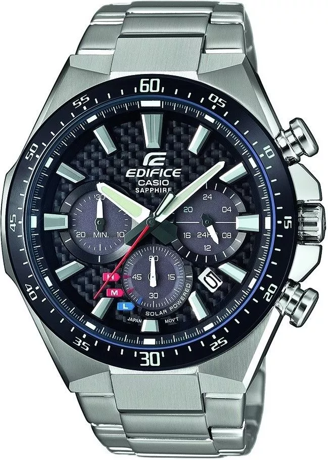 Zegarek męski Casio Edifice Premium Carbon Dial Sapphire Solar EFS-S520CDB-1AUEF