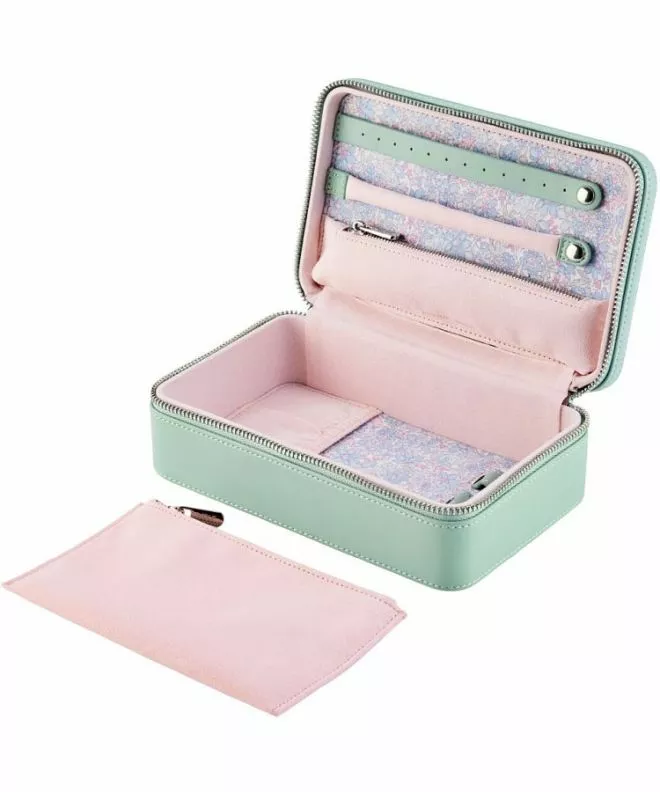 Etui na biżuterię Wolf x Liberty Julia Interior Print Sage zamykane na zamek rozmiar M 381251