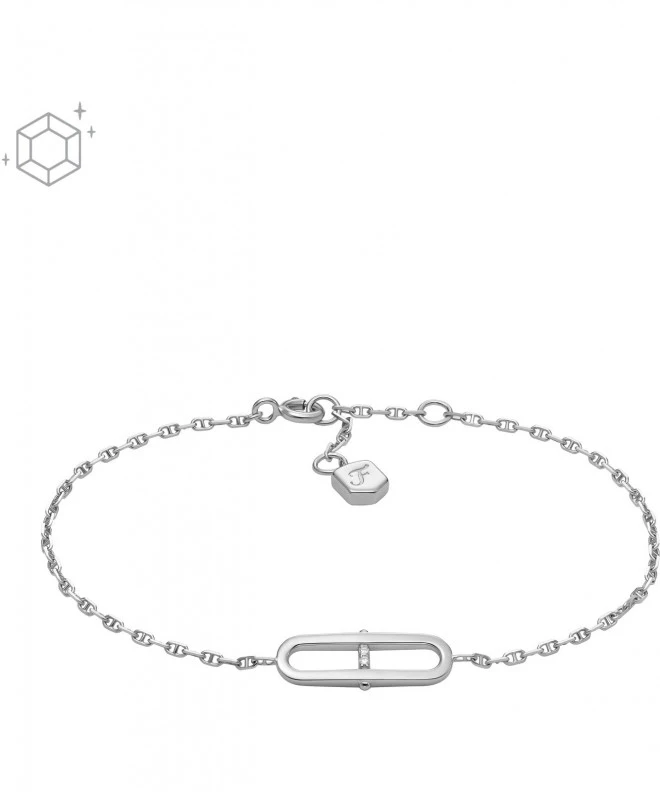 Bransoletka Fossil Sterling Silver Station JFS00637040