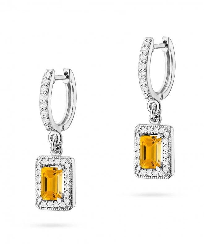 Kolczyki Bonore ze Złota próby 585 z cytrynem 1,2 ct 173916