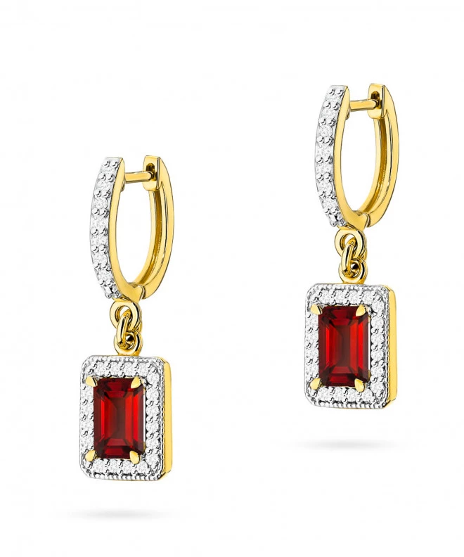 Kolczyki Bonore ze Złota próby 585 z granatem 1,4 ct 173918