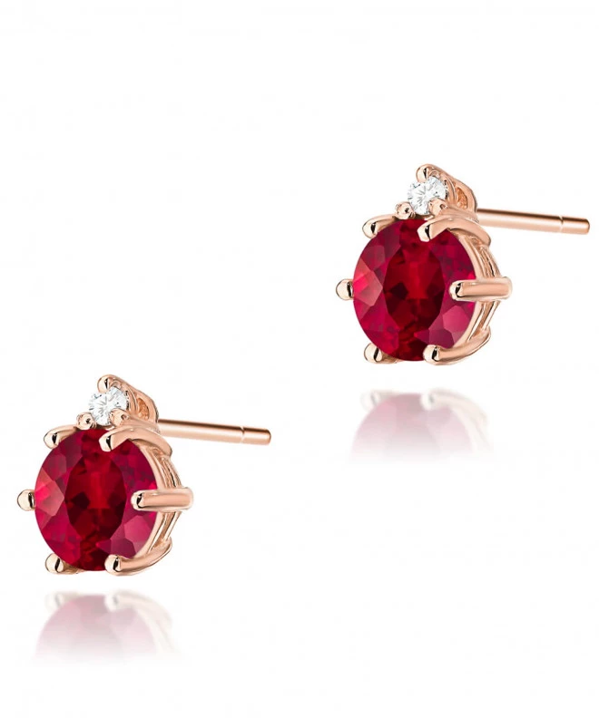 Kolczyki Bonore ze Złota próby 585 z rubinem 1,2 ct 173948