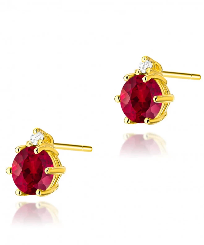 Kolczyki Bonore ze Złota próby 585 z rubinem 1,2 ct 173946