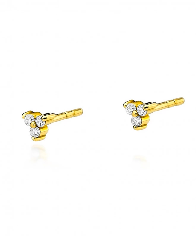 Kolczyki Bonore ze Złota próby 585 z diamentem 0,09 ct 173059