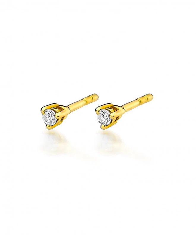 Kolczyki Bonore ze Złota próby 585 z diamentem 0,08 ct 173066