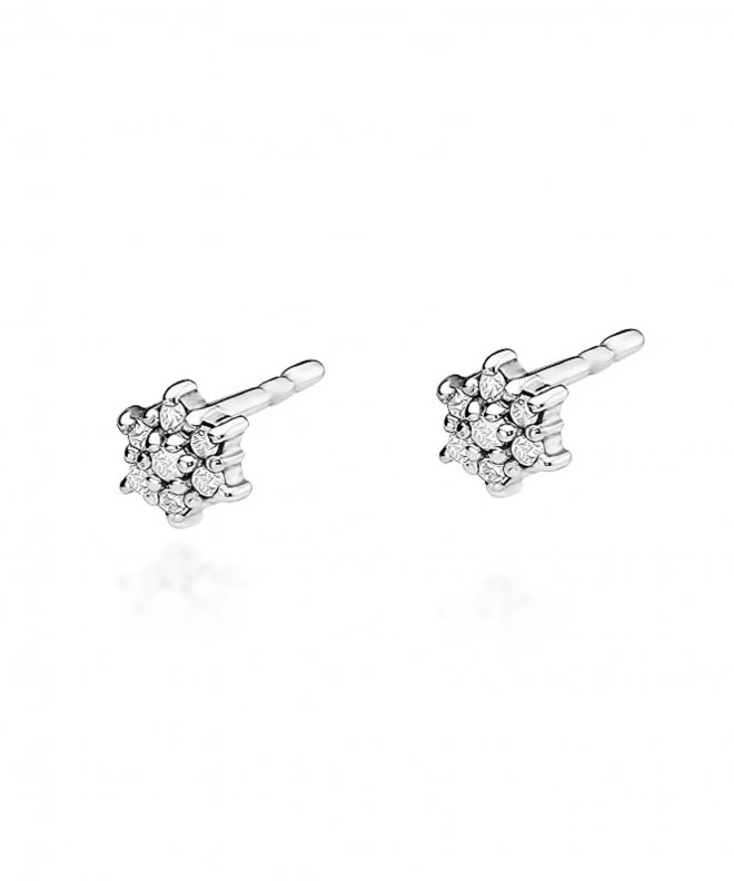 Kolczyki Bonore ze Złota próby 585 z diamentem 0,12 ct 173072