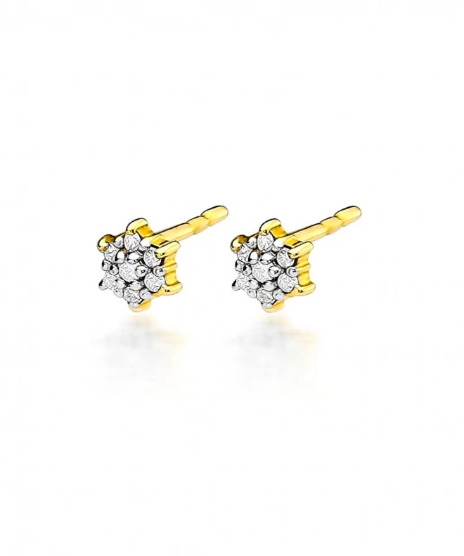Kolczyki Bonore ze Złota próby 585 z diamentem 0,12 ct 173071