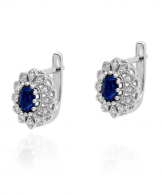 Kolczyki Bonore ze Złota próby 585 z szafirem 1,4 ct 173194
