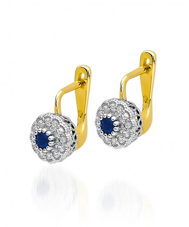 Kolczyki Bonore ze Złota próby 585 z szafirem 0,3 ct 173197