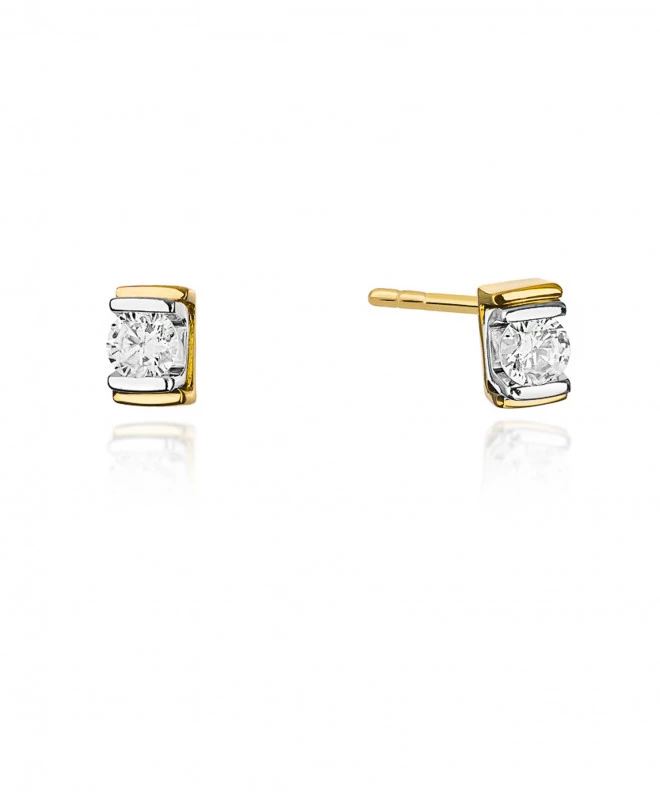 Kolczyki Bonore ze Złota próby 585 z diamentem 0,2 ct 173245