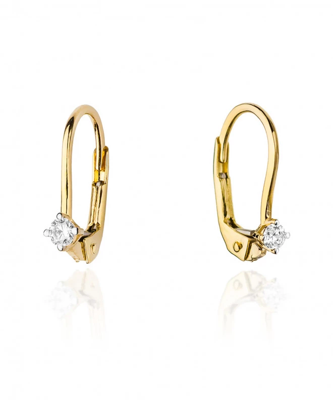 Kolczyki Bonore ze Złota próby 585 z diamentem 0,06 ct 173307