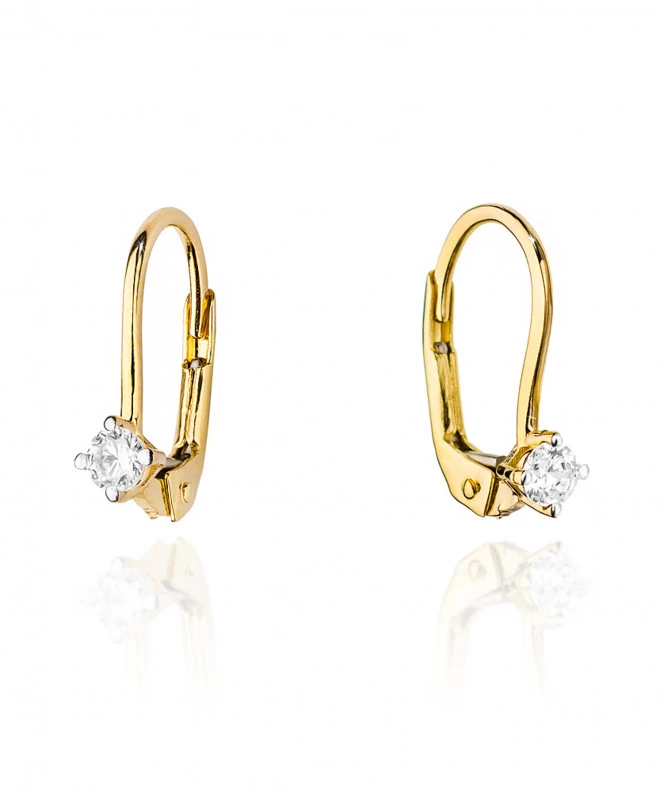 Kolczyki Bonore ze Złota próby 585 z diamentem 0,16 ct 173311