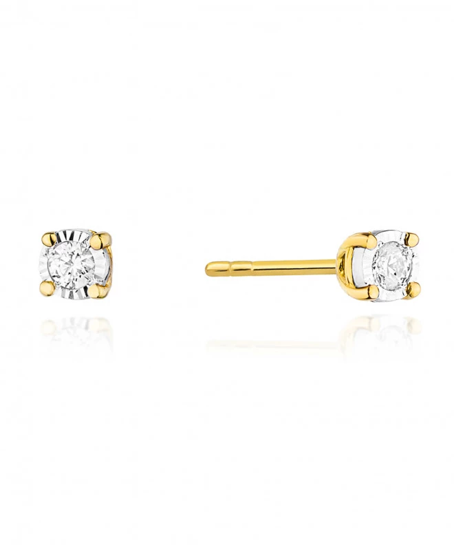 Kolczyki Bonore ze Złota próby 585 z diamentem 0,16 ct 173319
