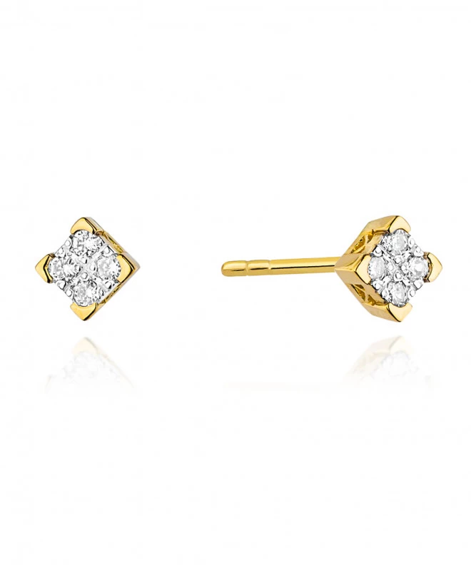 Kolczyki Bonore ze Złota próby 585 z diamentem 0,16 ct 173321