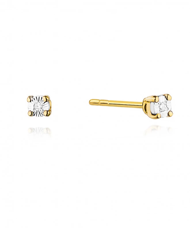 Kolczyki Bonore ze Złota próby 585 z diamentem 0,02 ct 173315