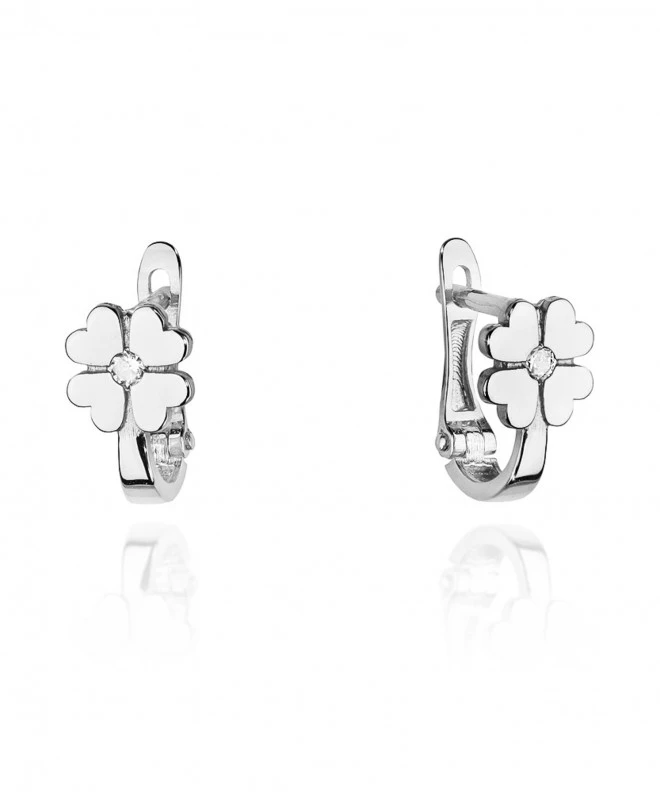 Kolczyki Bonore ze Złota próby 585 z diamentem 0,06 ct 173358
