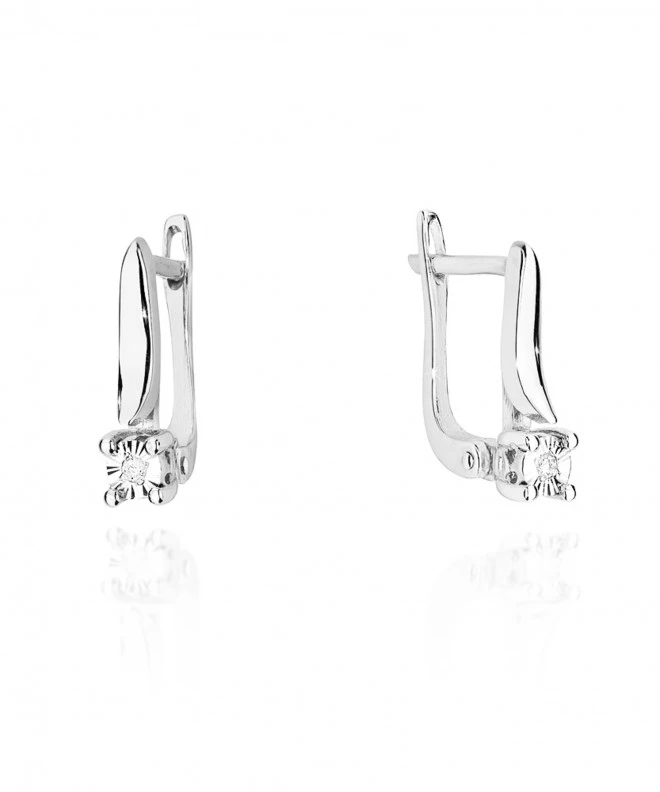 Kolczyki Bonore ze Złota próby 585 z diamentem 0,02 ct 173408