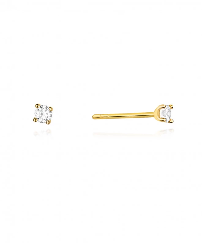 Kolczyki Bonore ze Złota próby 585 z diamentem 0,08 ct 173363