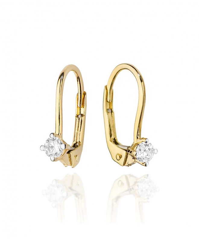 Kolczyki Bonore ze złota próby 585 z diamentem 0,1 ct 128650