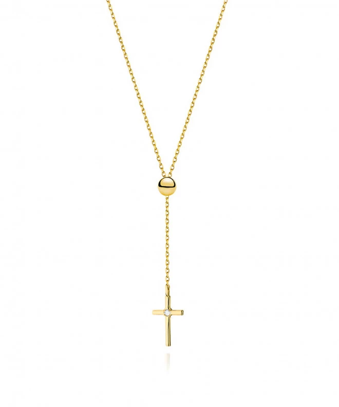 Łańcuszek Bonore 45 + 6 cm ze Złota próby 585 z diamentem 0,0145 ct 173586