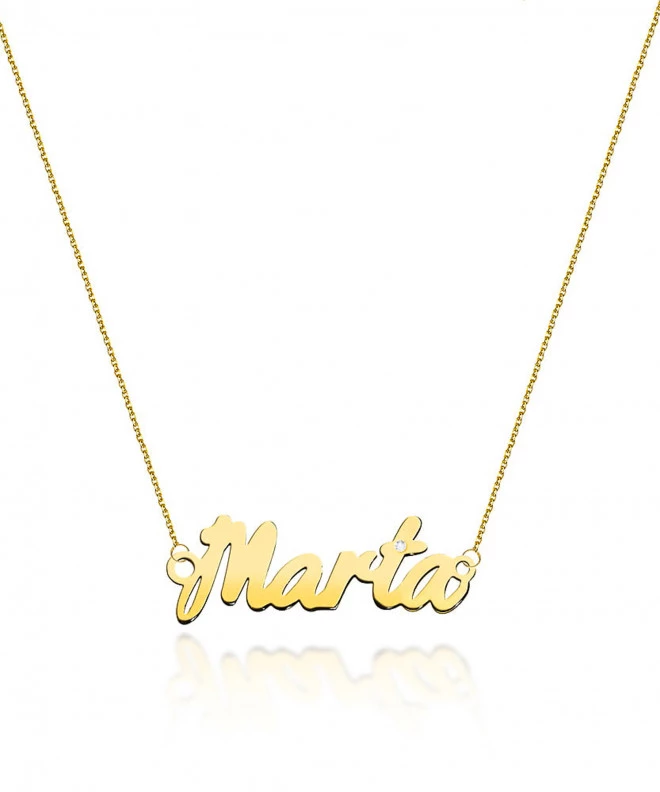Łańcuszek Bonore 42 - 45 cm ze Złota próby 585 z diamentem 0,005 ct 173627