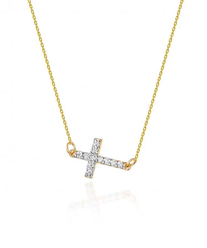 Łańcuszek Bonore 42 - 45 cm ze Złota próby 585 z diamentem 0,06 ct 173231