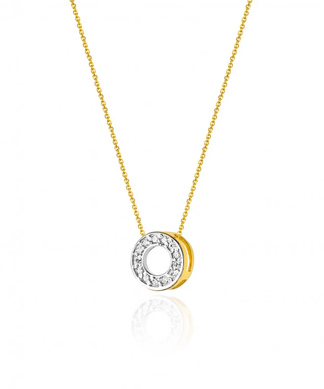 Łańcuszek Bonore 42 - 45 cm ze Złota próby 585 z diamentem 0,06 ct 173273