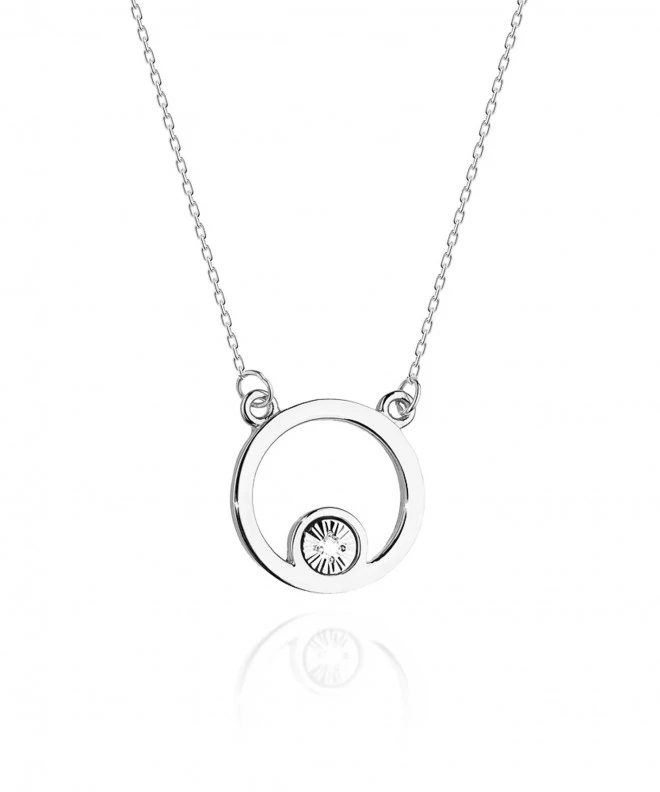 Łańcuszek Bonore 42 - 45 cm ze Złota próby 585 z diamentem 0,01 ct 173379