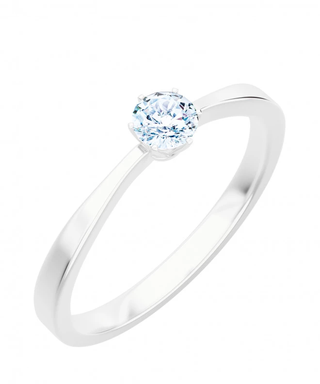 Pierścionek Bonore z białego złota próby 585 z diamentem 0,5 ct 117244