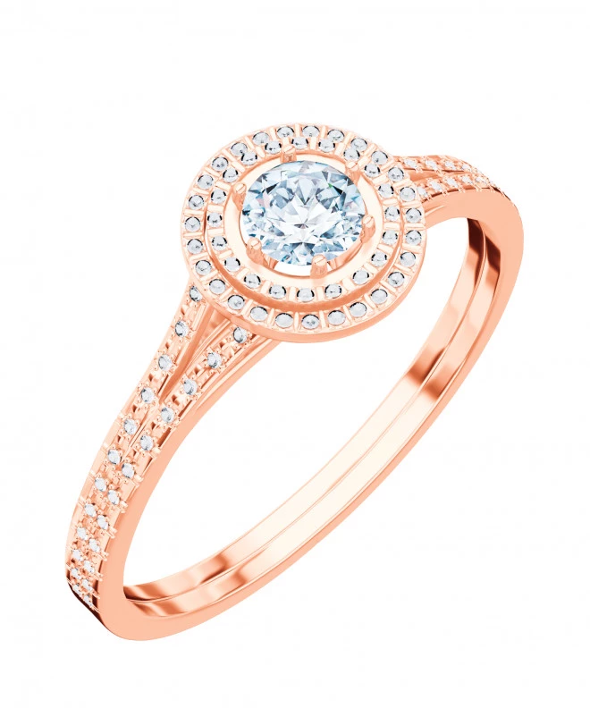 Pierścionek Bonore z różowego złota próby 585 z diamentem 0,4 ct 102707