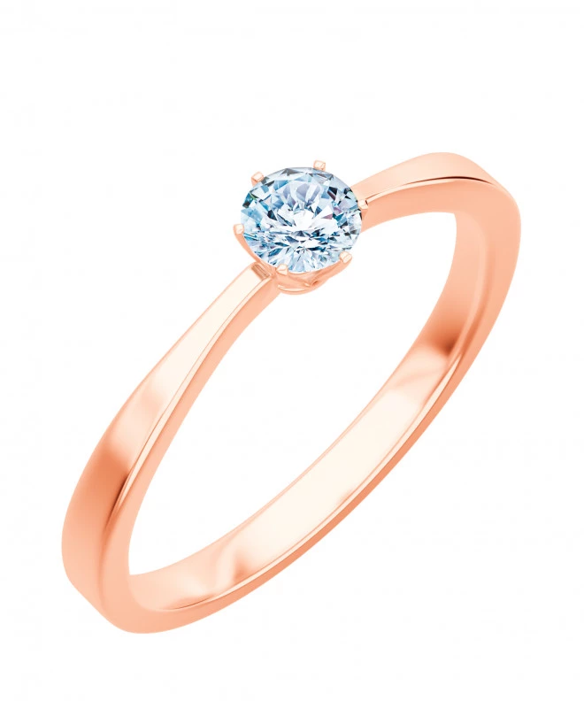 Pierścionek Bonore z różowego złota próby 585 z diamentem 0,5 ct 103733