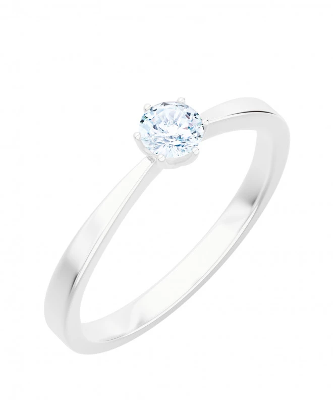 Pierścionek Bonore z białego złota próby 585 z diamentem 0,5 ct 116225